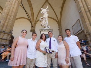 Photo Vows Renewal in Florence - Grand Hotel Cavour Roof Terrace